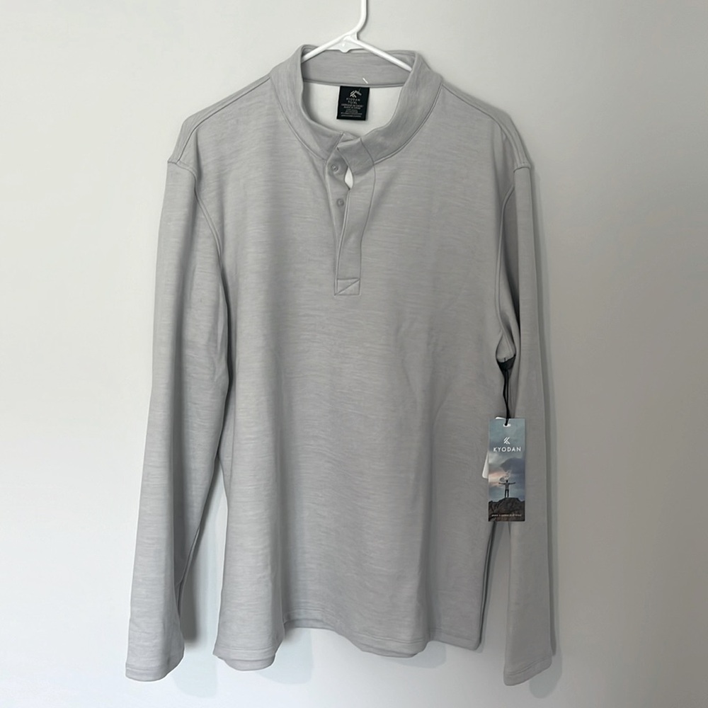 Kyodan Super Soft Heather Grey Fleece Top. Size XL
